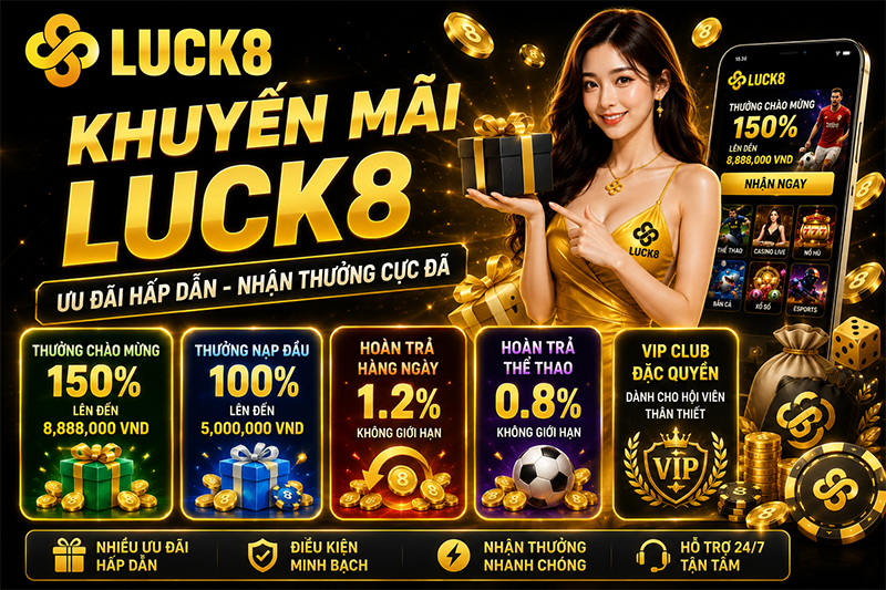 Chương trình khuyến mãi Luck8 đa dạng